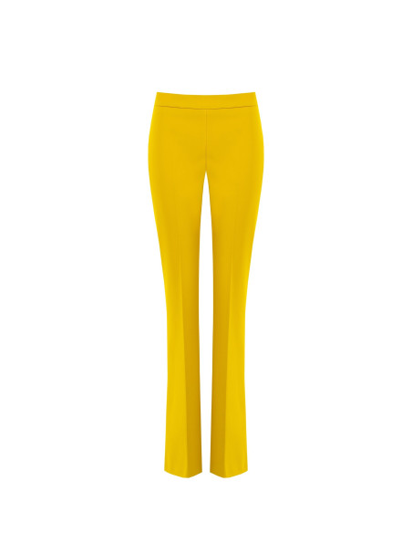 Pantalon cigarette en tissu technique avec fermeture éclair latérale « Rinascimento »
