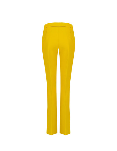 Pantalon cigarette en tissu technique avec fermeture éclair latérale « Rinascimento »