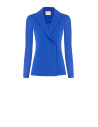 Fitted Scuba Crepe Blazer Jacket with Matching Buttons by Rinascimento