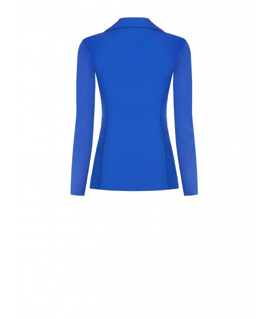 Giacca Blazer Sfiancata In Scuba Crepe Con Bottoni Coordinati Rinascimento