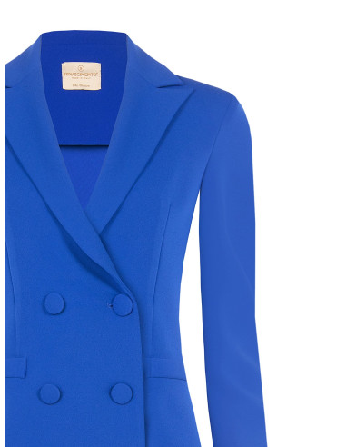 Veste blazer cintrée en crêpe scuba avec boutons assortis « Rinascimento »