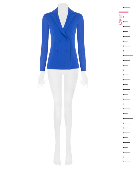 Veste blazer cintrée en crêpe scuba avec boutons assortis « Rinascimento »