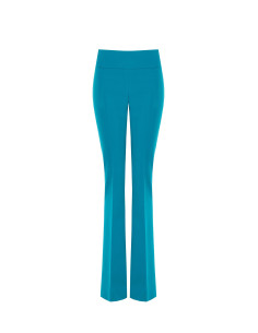 Pantalon évasé en tissu technique avec ceinture à la taille « Rinascimento »