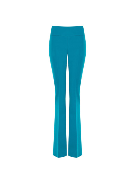 Pantalon évasé en tissu technique avec ceinture à la taille « Rinascimento »