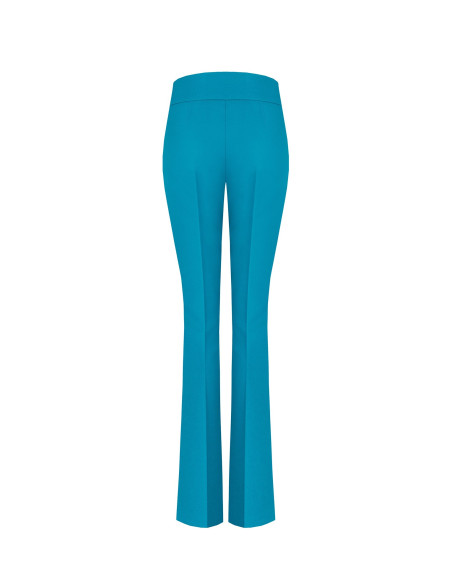 Pantaloni A Zampa In Tessuto Tecnico Con Fascia In Vita Rinascimento