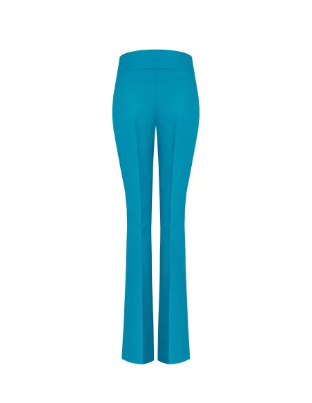 Pantaloni A Zampa In Tessuto Tecnico Con Fascia In Vita Rinascimento