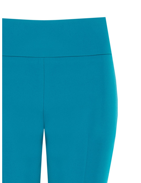 Flared Trousers in Technical Fabric with a ‘Rinascimento’ Waistband