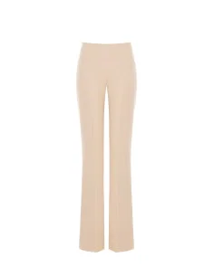 Rinascimento Technical Fabric Flared Trousers with Side Zip