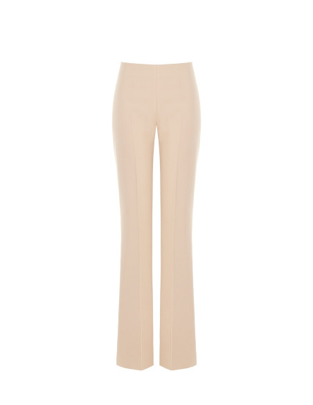 Rinascimento Technical Fabric Flared Trousers with Side Zip