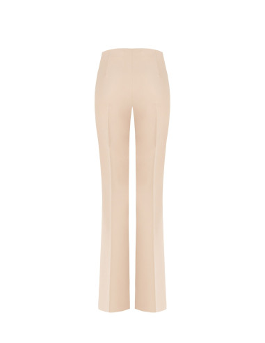 Rinascimento Technical Fabric Flared Trousers with Side Zip