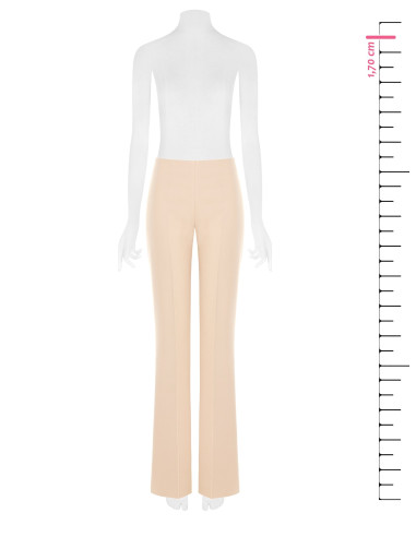 Rinascimento Technical Fabric Flared Trousers with Side Zip