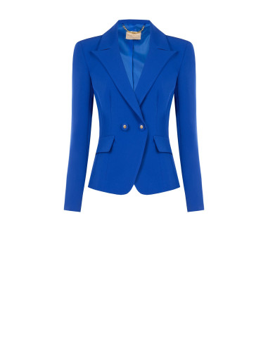 Giacca Blazer Corta Sfiancata In Tessuto Tecnico Rinascimento