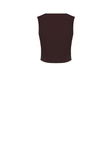 Gilet court en tissu technique avec boutons arborant le logo Rinascimento