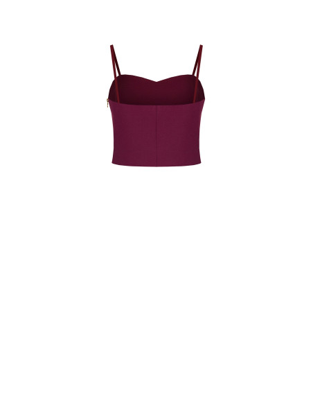 Crop top bustier en tissu technique « Rinascimento »
