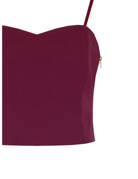 Crop Top Bustier In Tessuto Tecnico Rinascimento