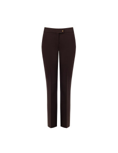 Cigarette-style trousers in technical fabric with a Rinascimento logo button