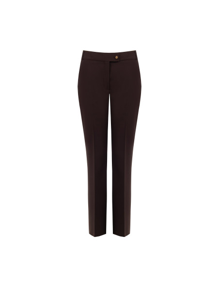 Pantalon cigarette en tissu technique avec bouton arborant le logo Rinascimento