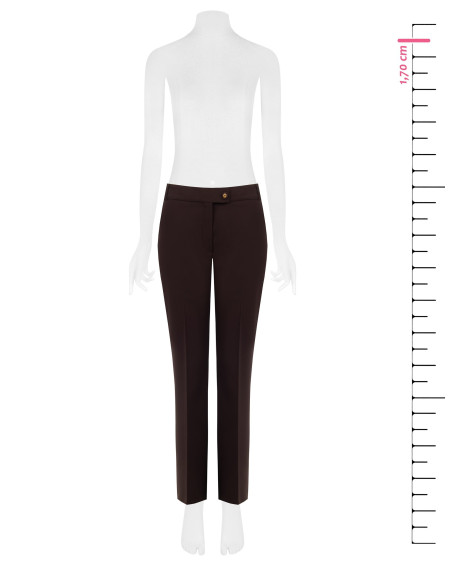 Pantalon cigarette en tissu technique avec bouton arborant le logo Rinascimento