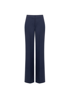 Rinascimento Technical Fabric Palazzo Trousers with Button and Concealed Zip