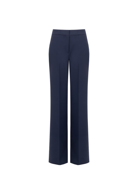 Rinascimento Technical Fabric Palazzo Trousers with Button and Concealed Zip