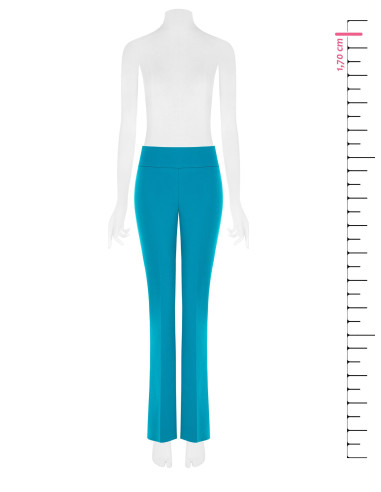 Scuba Crepe Flared Trousers with a Rinascimento-Style Waistband