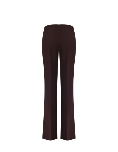 Straight-leg Scuba Crepe Trousers with Elasticated Waistband by Rinascimento