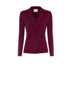 Giacca Blazer Sfiancata In Scuba Crepe Con Bottone Coordinato Rinascimento