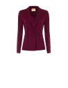 Fitted Scuba Crepe Blazer Jacket with Matching Button by Rinascimento