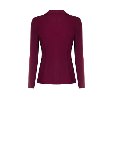 Veste blazer cintrée en crêpe scuba avec bouton assorti « Rinascimento »