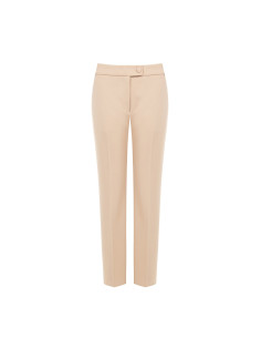 Pantaloni A Sigaretta In Scuba Crepe Con Bottone Coordinato Rinascimento