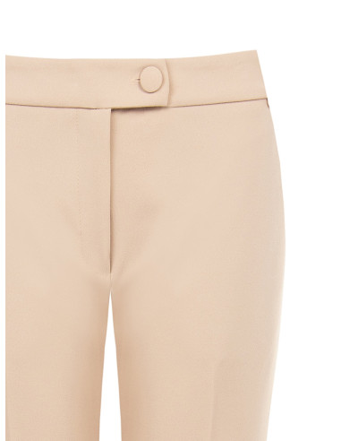 Scuba Crepe Cigarette Trousers with Matching Button by Rinascimento