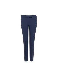 Cadi Fabric Cigarette Trousers with Tone-on-Tone Metal Button – Rinascimento