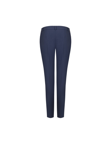 Pantalon cigarette en tissu Cadi avec bouton métallique ton sur ton « Rinascimento »
