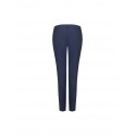 Pantalon cigarette en tissu Cadi avec bouton métallique ton sur ton « Rinascimento »