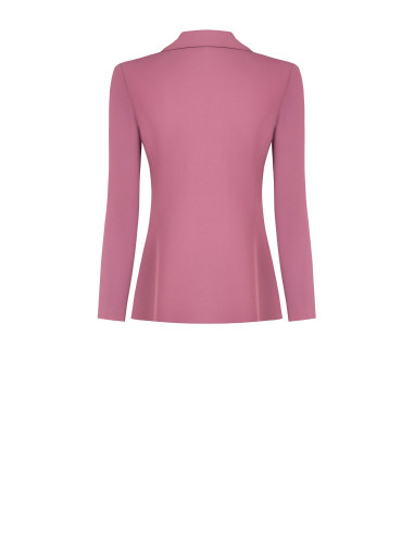 Ciacca Balzer, Flared Cadi Fabric Jacket with Tone-on-Tone Metal Buttons, Rinascimento