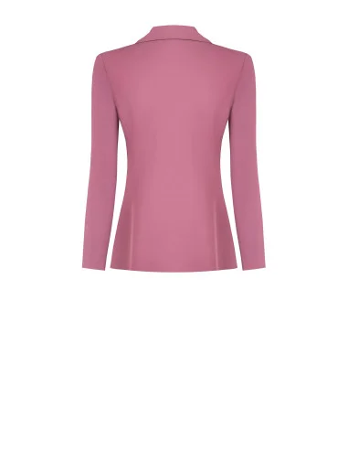 Veste Balzer évasée en tissu Cadi, avec boutons ton sur ton en métal « Rinascimento »