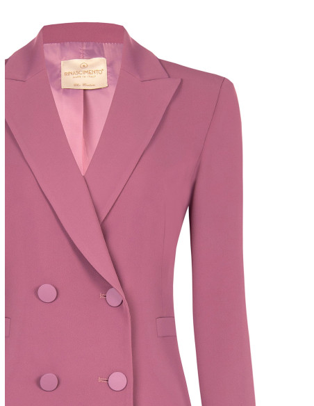 Ciacca Balzer, Flared Cadi Fabric Jacket with Tone-on-Tone Metal Buttons, Rinascimento