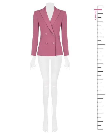 Ciacca Balzer, Flared Cadi Fabric Jacket with Tone-on-Tone Metal Buttons, Rinascimento