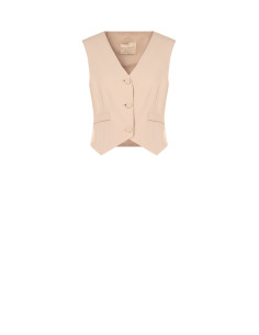 Gilet en tissu Cadi avec boutons ton sur ton en métal « Rinascimento »