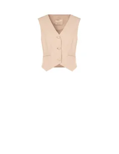 Gilet In Tessuto Cadi Con Bottoni Tono Su Tono In Metallo Rinascimento