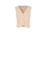 Gilet en tissu Cadi avec boutons ton sur ton en métal « Rinascimento »