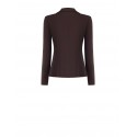 Giacca Blazer Sfiancata In Tessuto Cadi Con Bottone Tono Su Tono In Metallo Rinascimento