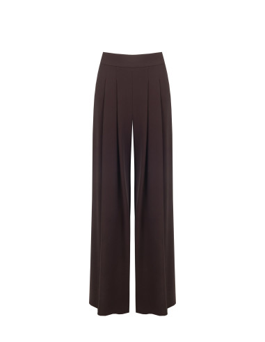 Pantaloni Palazzo In Tessuto Cadi Con Doppia Pinces Rinascimento