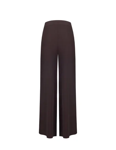 Pantalon palazzo en tissu Cadi avec doubles pinces « Rinascimento »