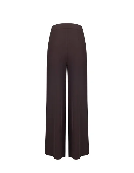 Cadi Fabric Palazzo Trousers with Double Pleats – Rinascimento