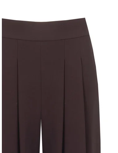 Pantalon palazzo en tissu Cadi avec doubles pinces « Rinascimento »