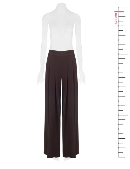 Pantalon palazzo en tissu Cadi avec doubles pinces « Rinascimento »