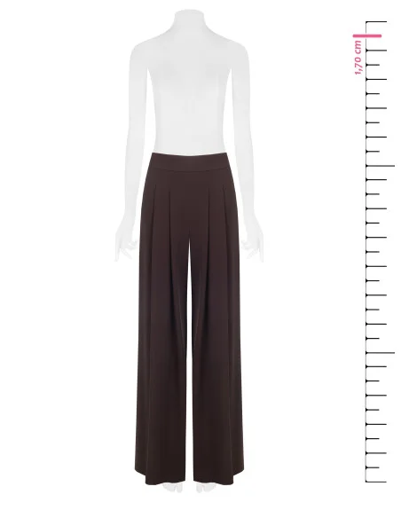 Pantaloni Palazzo In Tessuto Cadi Con Doppia Pinces Rinascimento