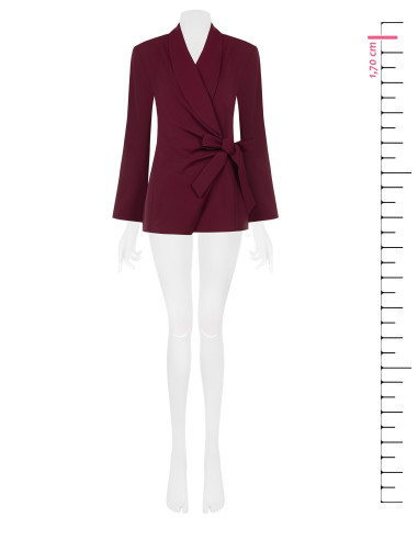Cadi Rinascimento Fabric Wrap-Around Blazer Jacket