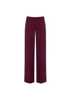 Pantalon palazzo en tissu Cadi avec fermeture éclair latérale « Rinascimento »